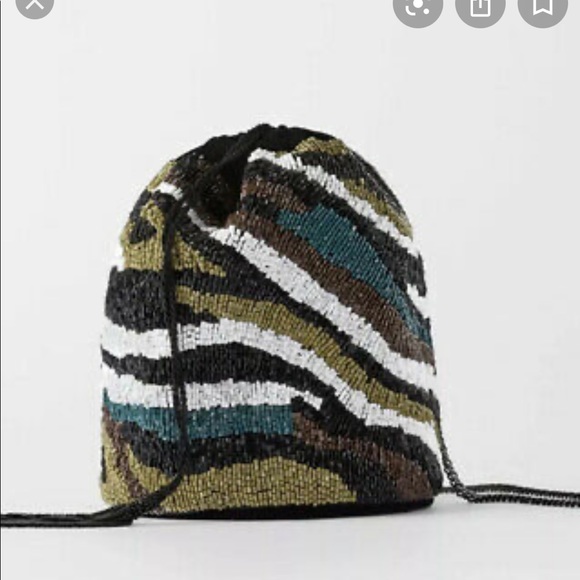 Zara Handbags - Zara safari beaded bag